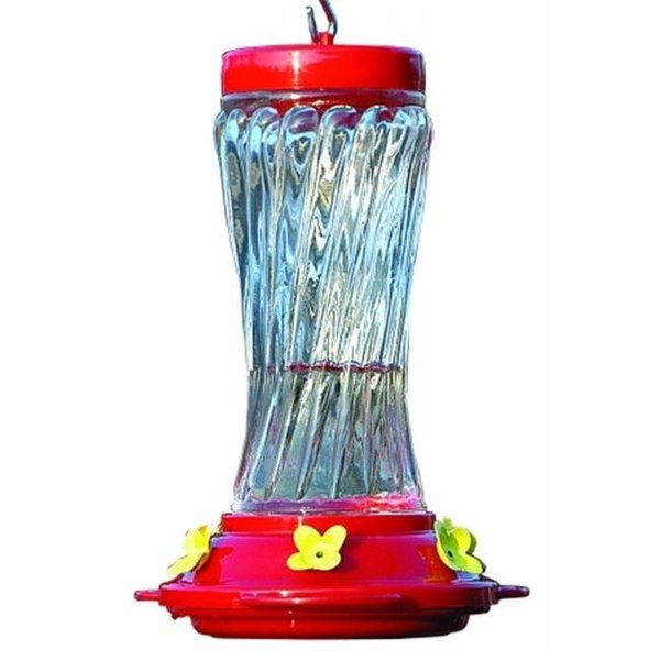 John James Audubon Audubon/Woodlink Swirl Glass Hummingbird Feeder 16 Ounce Red NA35225 990977
